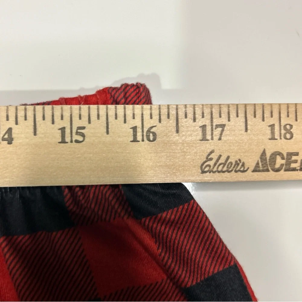 Holiday Pajamas Men’s XL Buffalo Red Black Check Pant Merry Christmas Text Shirt